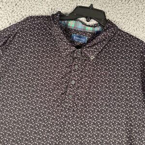 William Murray Shirt Mens 2XL‎ Martini Glass All Over Print Performance Polo